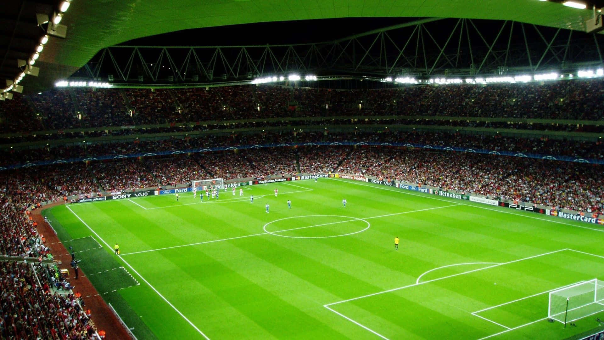 Emirates Stadium Football Field In England Background