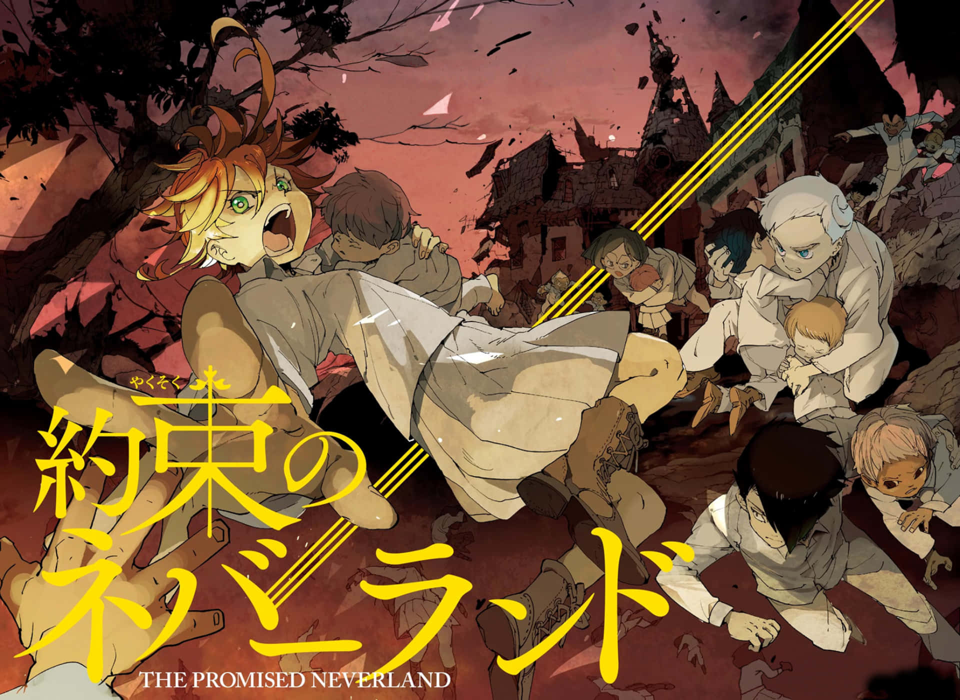 Emma, A Child From Grace Field House In The Promised Neverland, Searching For Hope Background