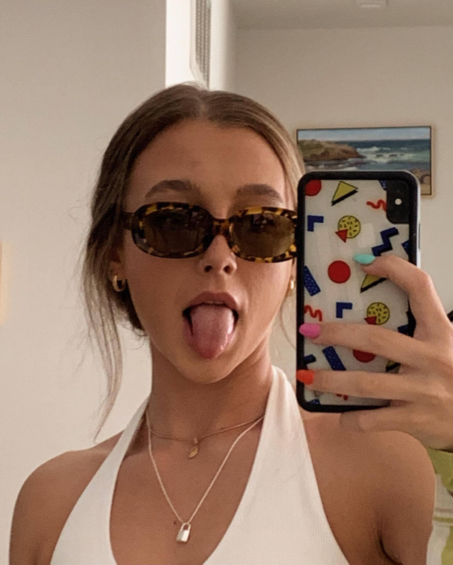 Emma Chamberlain Phone Mirror Shot