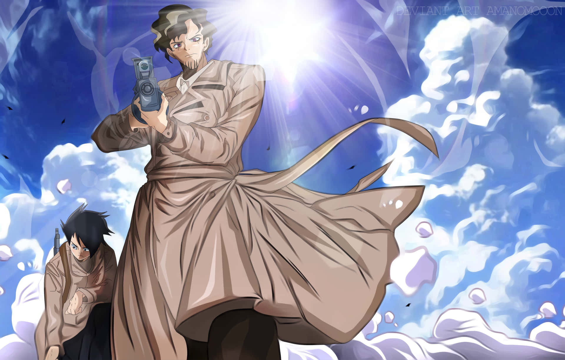 Emma Daringly Taking On The World With Her Friends. Background