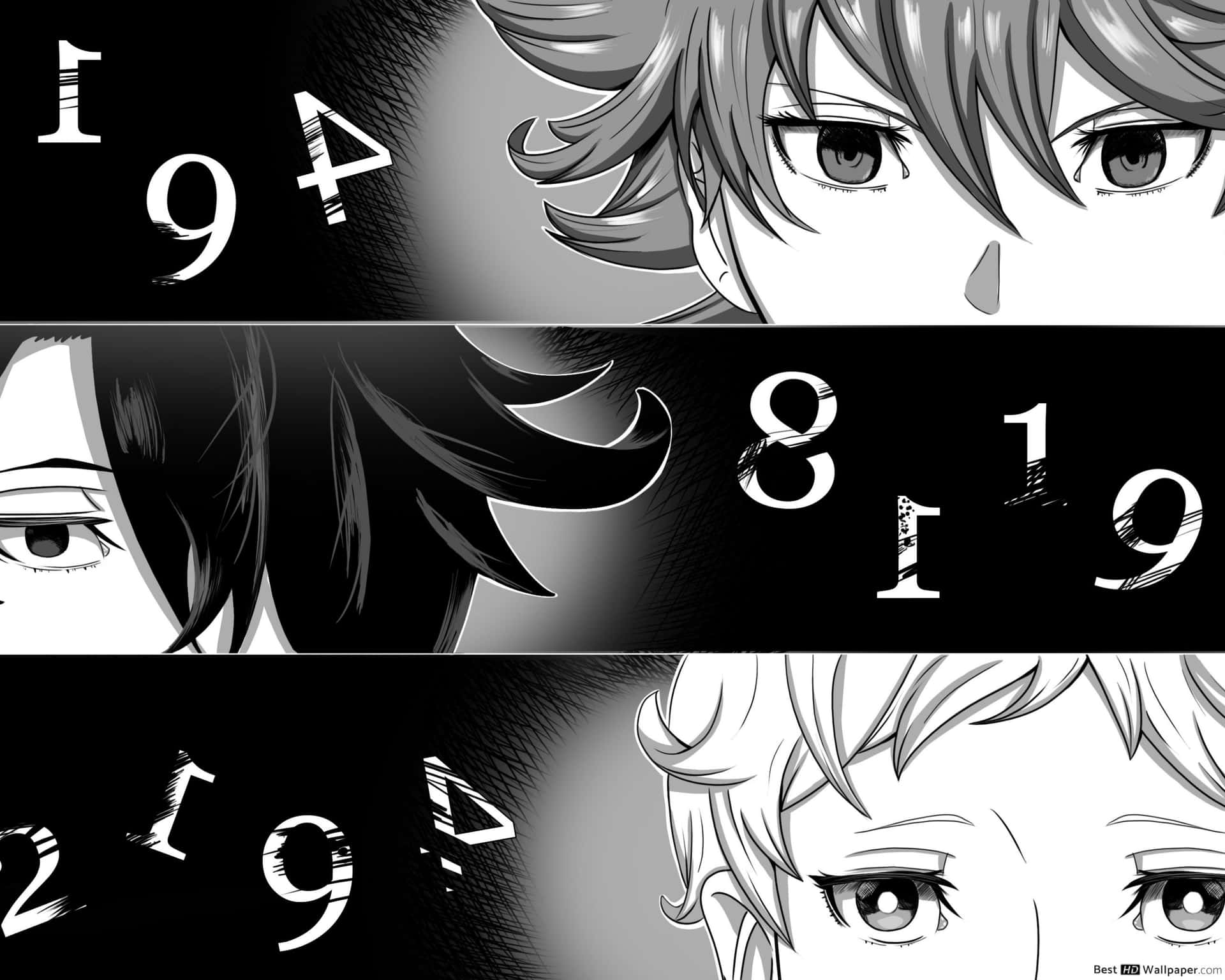 Emma, Norman And Ray From Ray The Promised Neverland Background