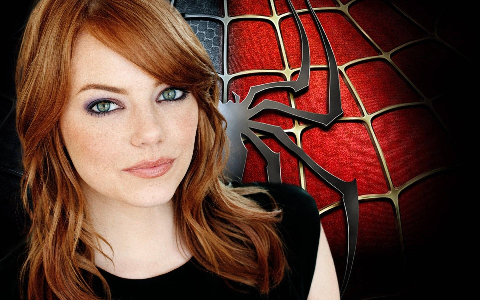 Emma Stone As Gwen Stacy In The Critically Acclaimed Spider-man Movie Background