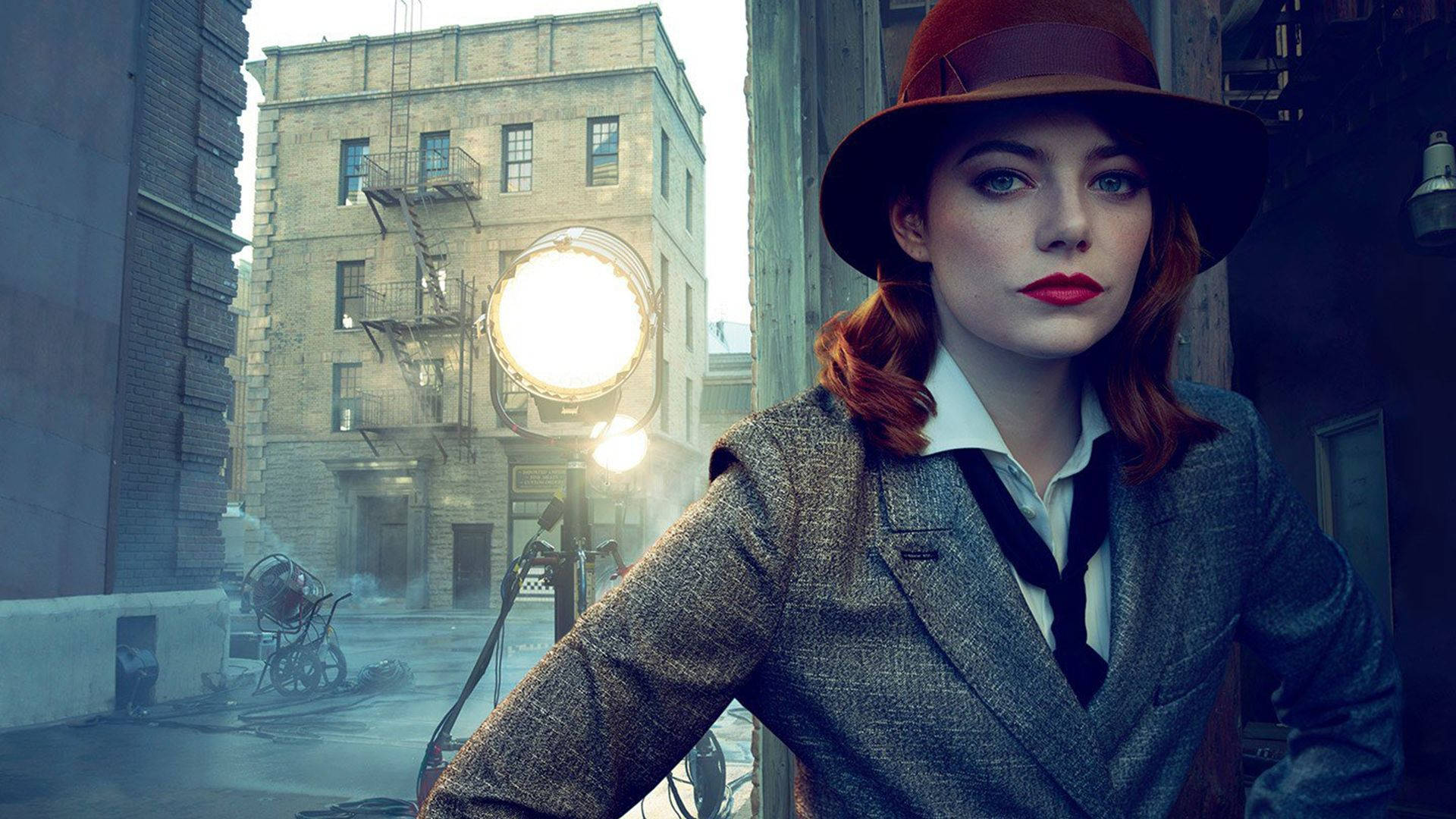 Emma Stone In Detective Role Background