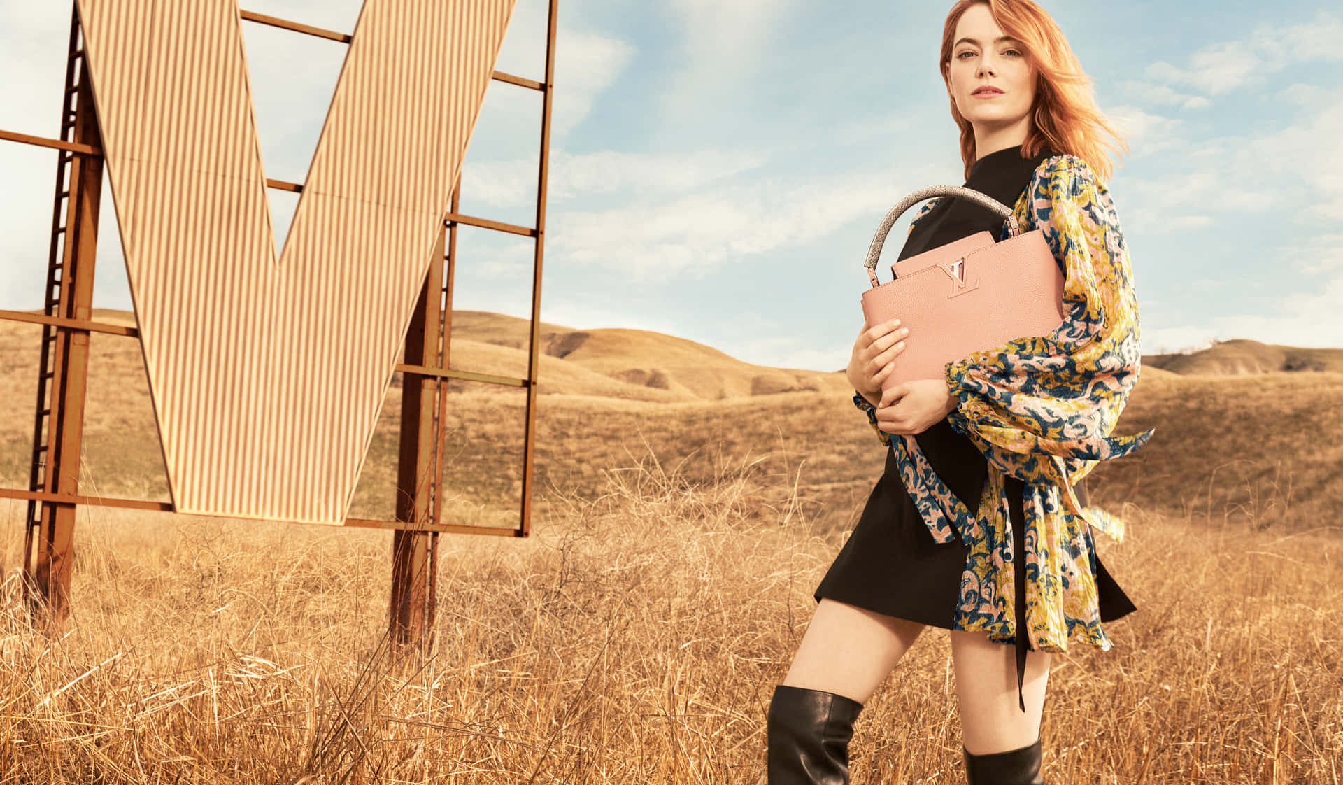 Emma Stone's Louis Vuitton Handbag Background