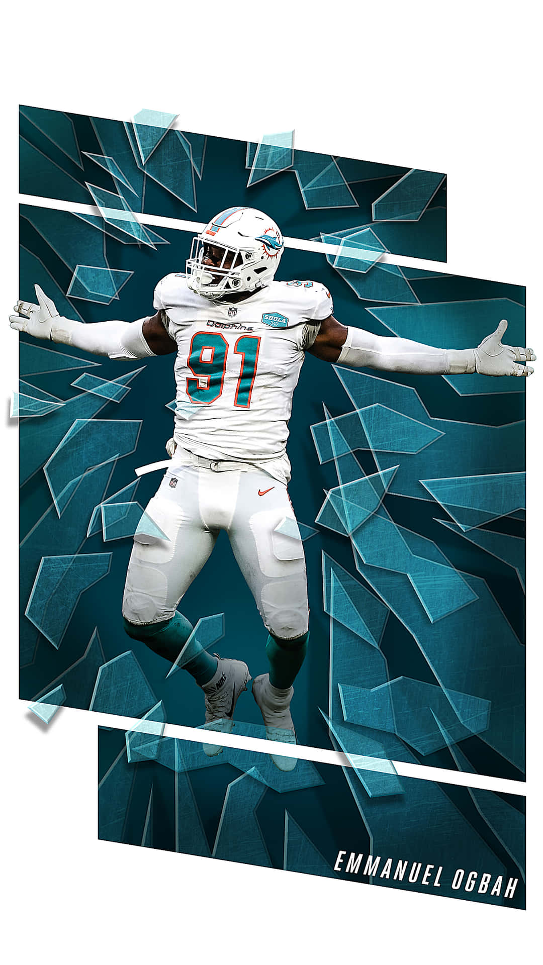 Emmanuel Ogbah Football Digital Edit Background