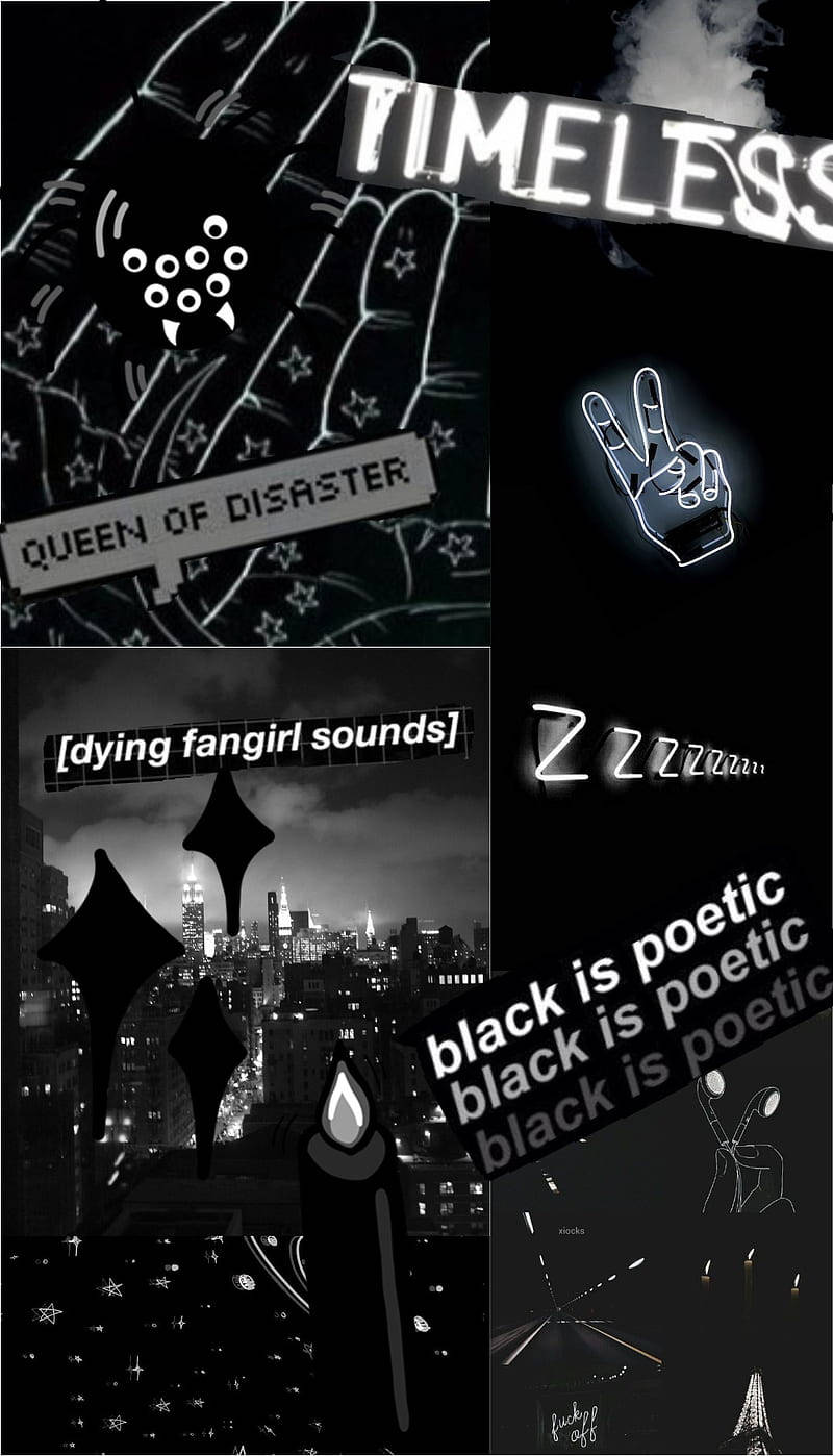 Emo Aesthetic In Black Collage