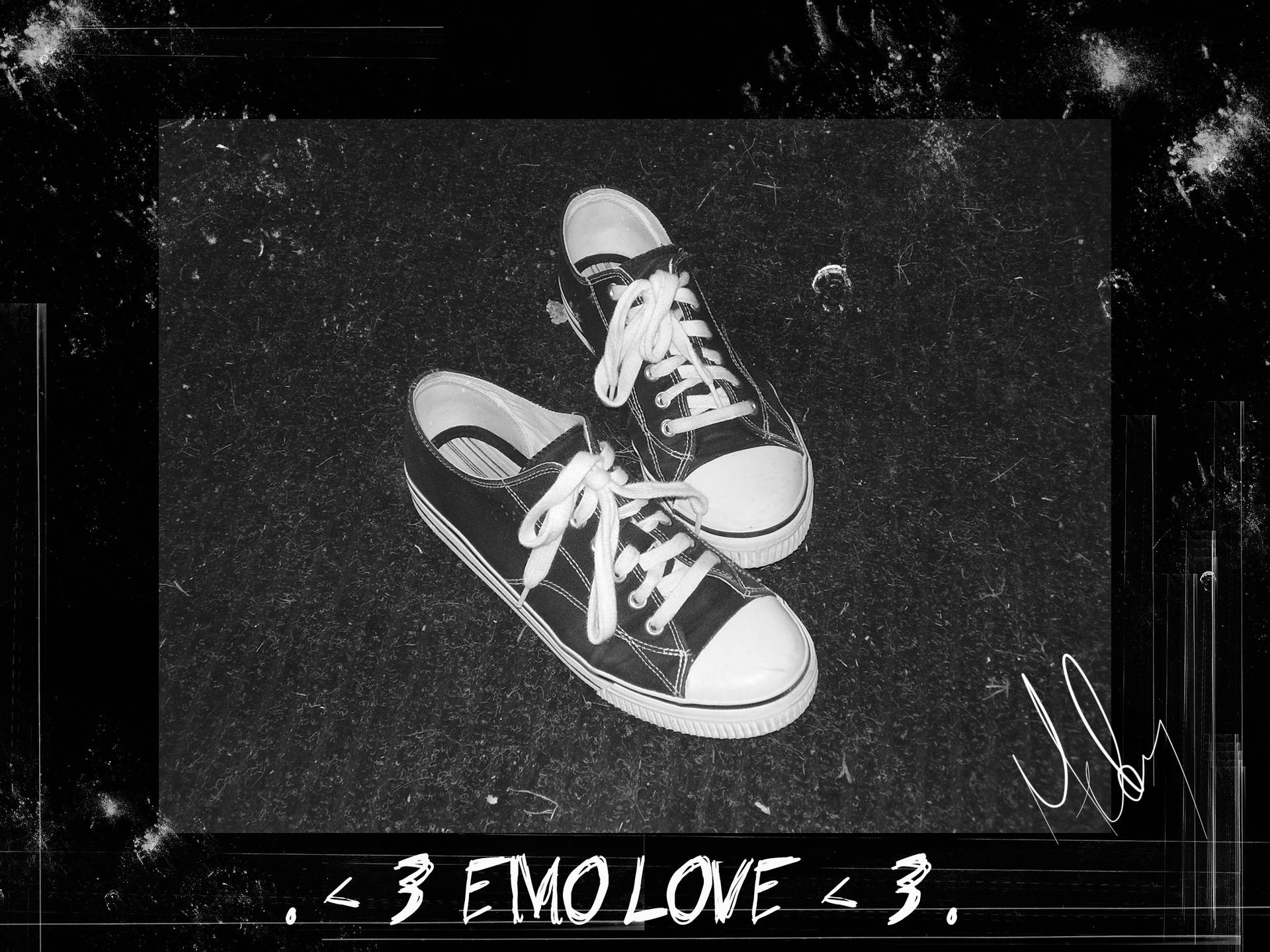 Emo Aesthetic Shoes Background