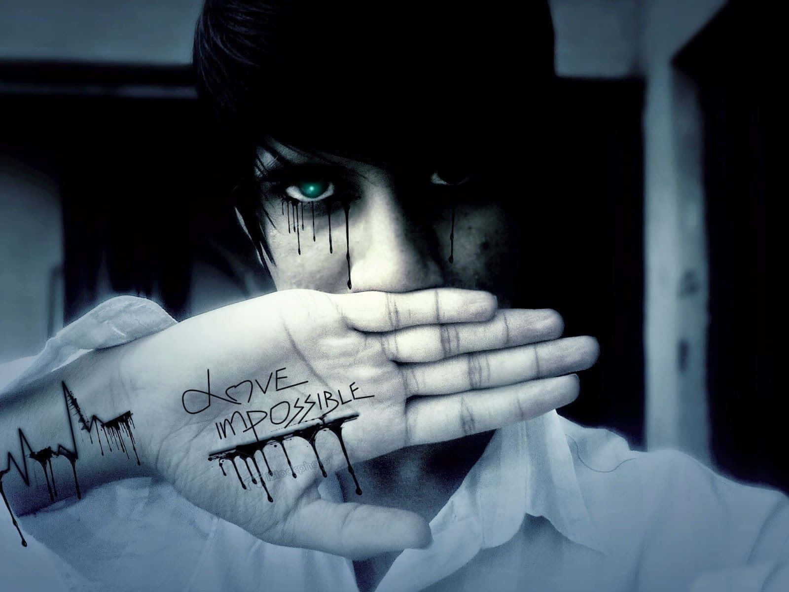 Emo Anime Boy, Stirring Up His Own Troubled Story Background