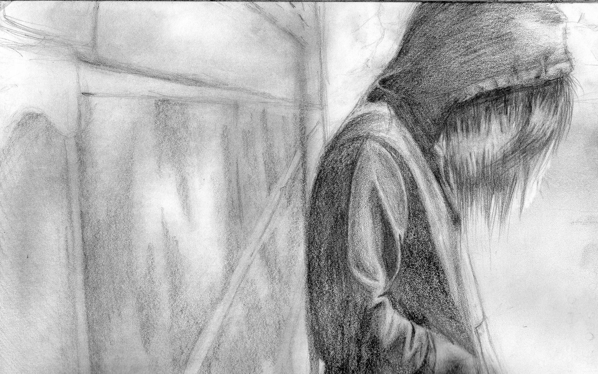 Emo Art Drawing Background