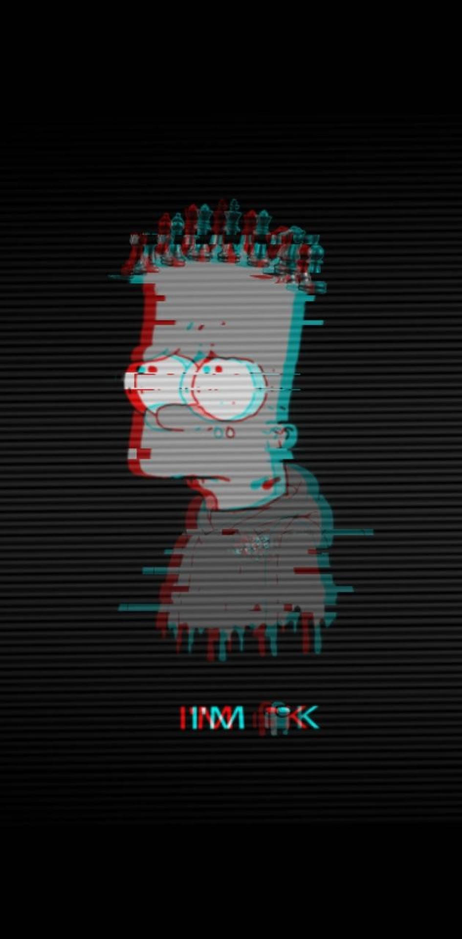 Emo Bart Simpson Glitch Pfp