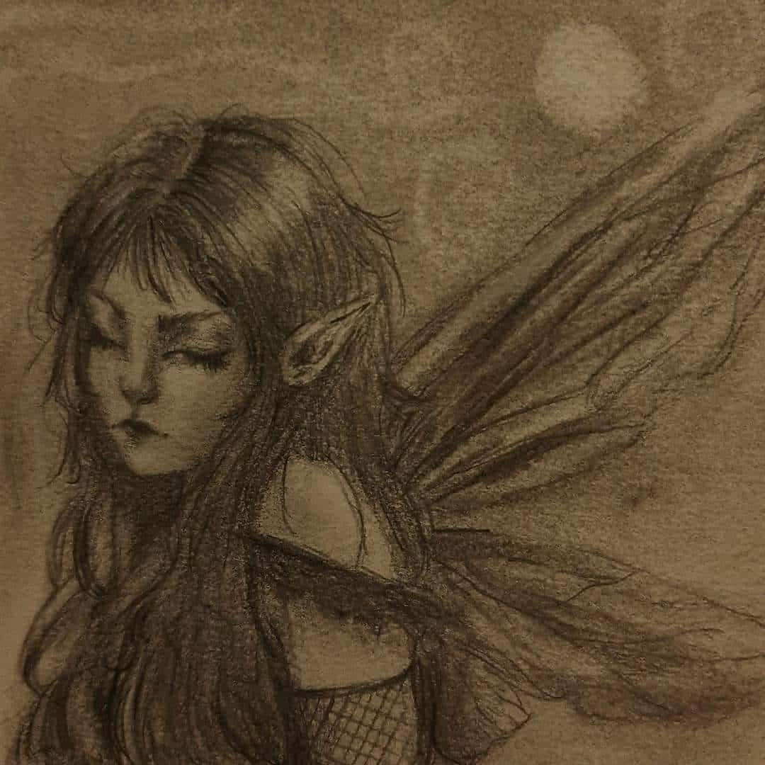 Emo Fairy Sketch Pfp Ideas Background