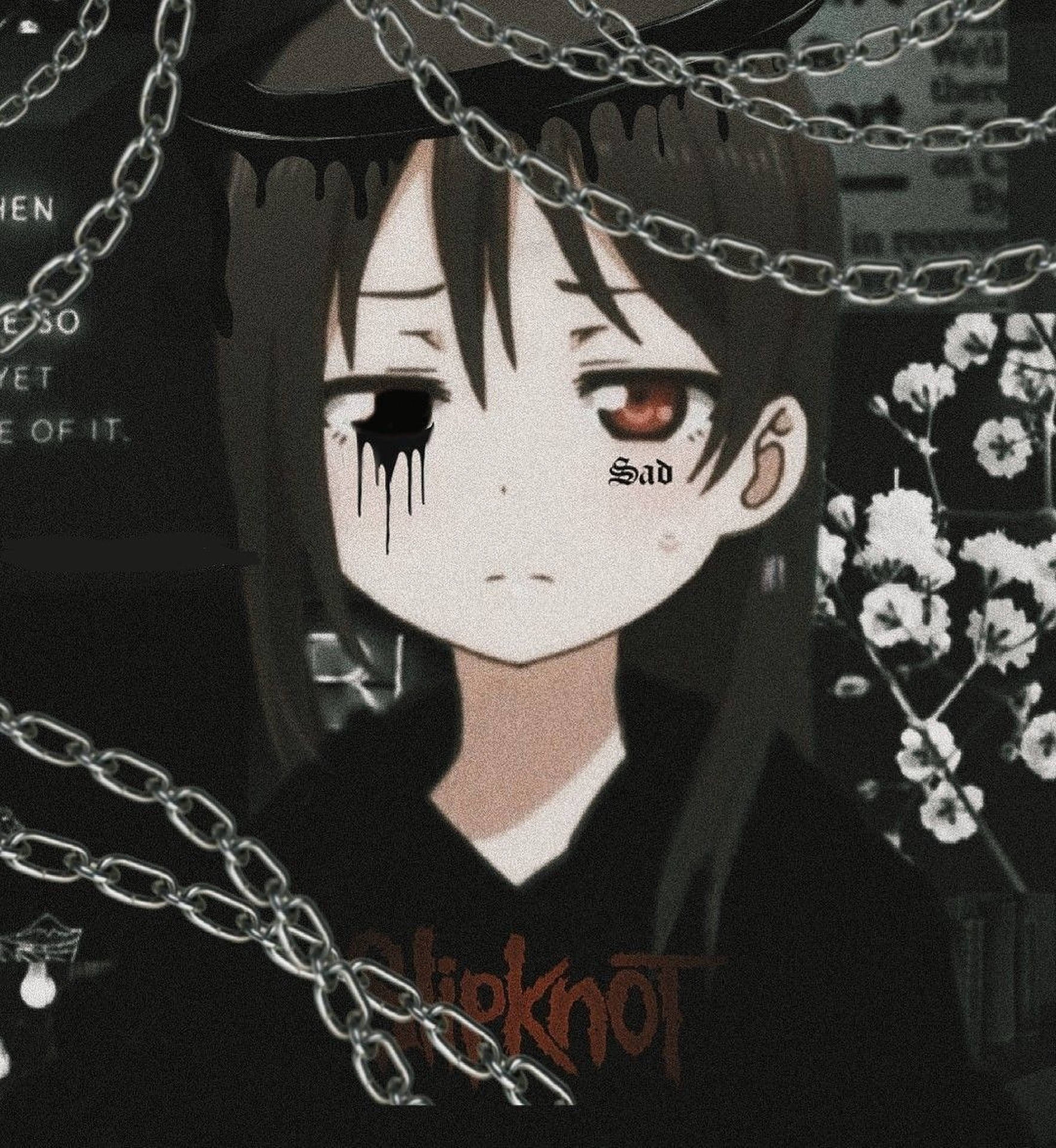 Emo Girl With Chains Pfp Background