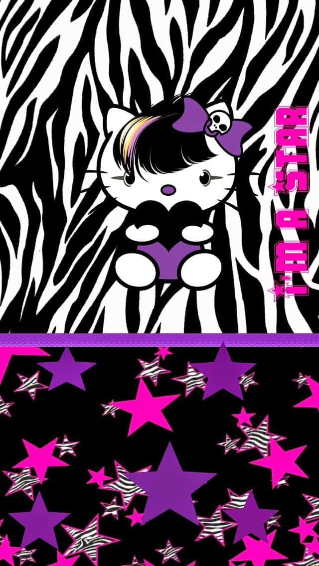 Emo Hello Kitty - An Edgy Take On A Classic Japanese Cartoon Character Background