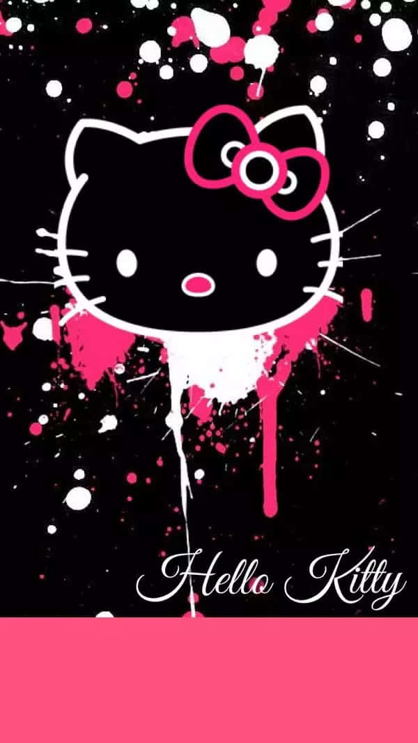 Emo Hello Kitty Showing Her Subdued Side Background