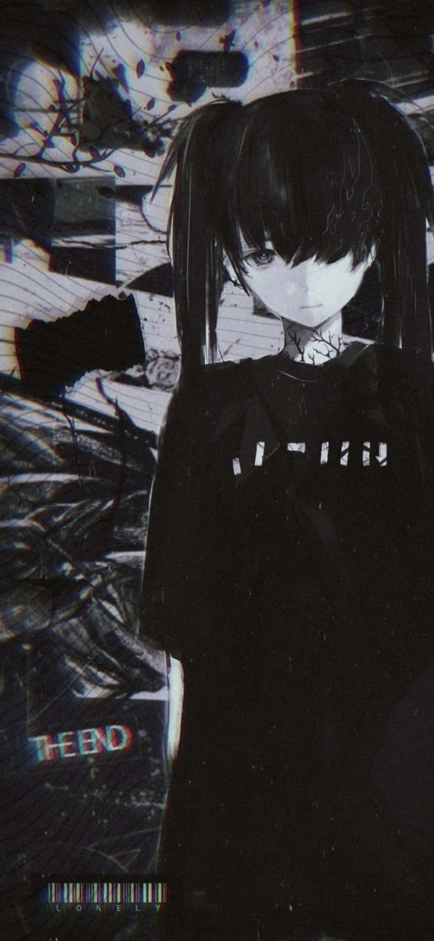 Emo Iphone Anime Girl In Black