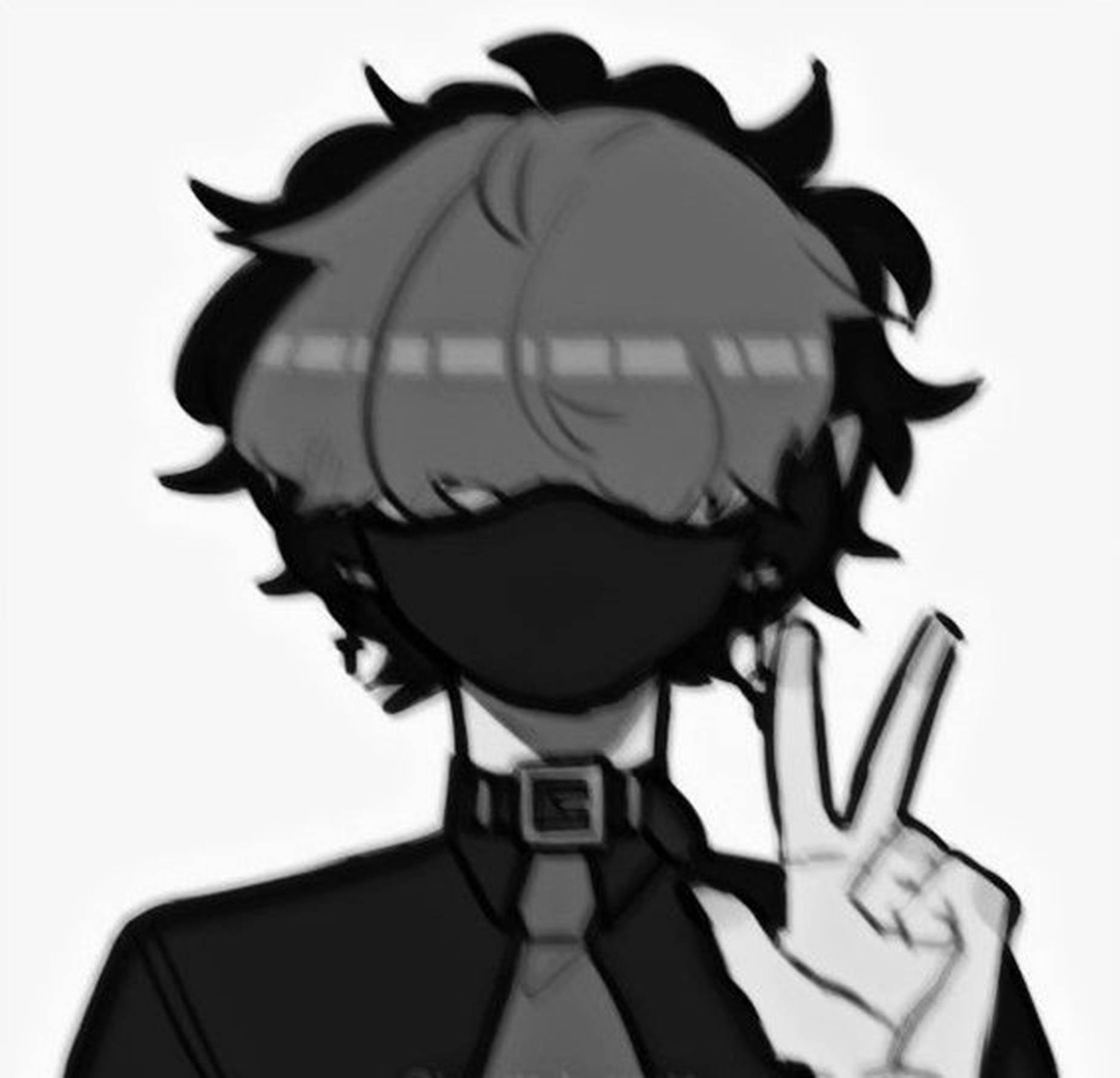 Emo Peace Sign Unique Cool Pfp Vector Art