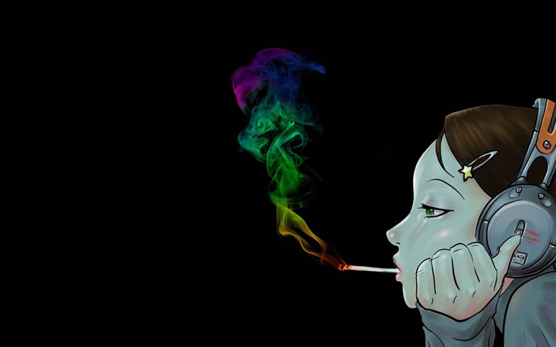 Emo Smoking Weed Background