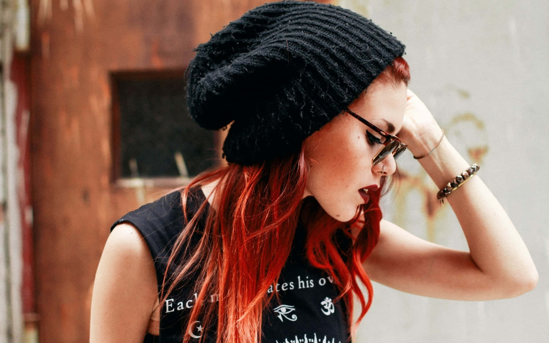 Emo Style Nose Piercing Background