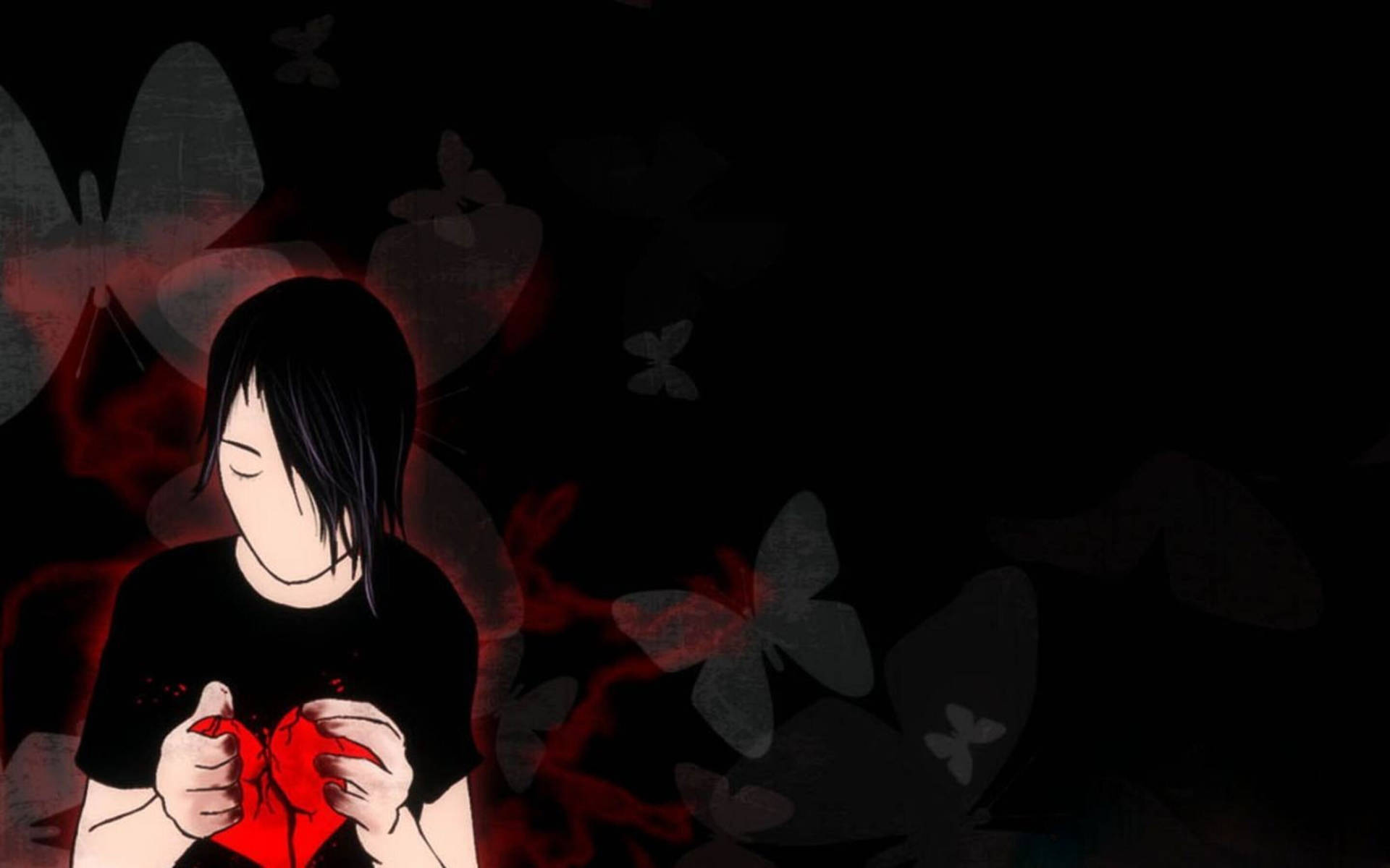 Emo With Heart Art Background
