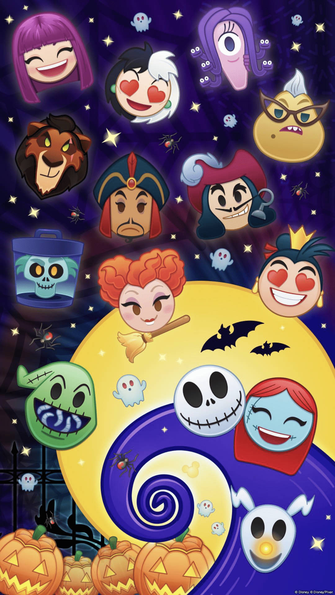 Emoji Blitz Cute Disney Halloween Background