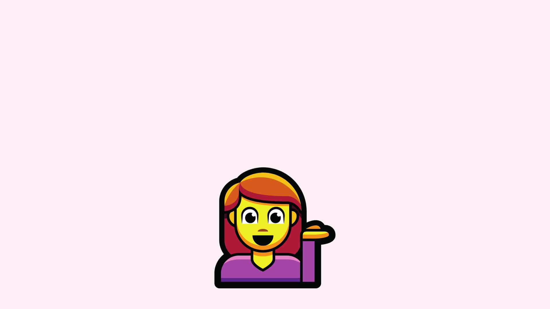 Emoji Girl Sharing A Laugh Background