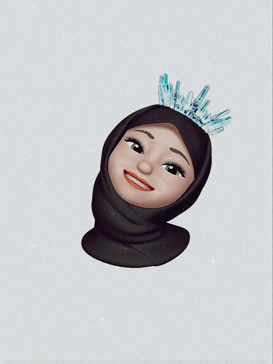 Emoji Girl With Hijab And Crown