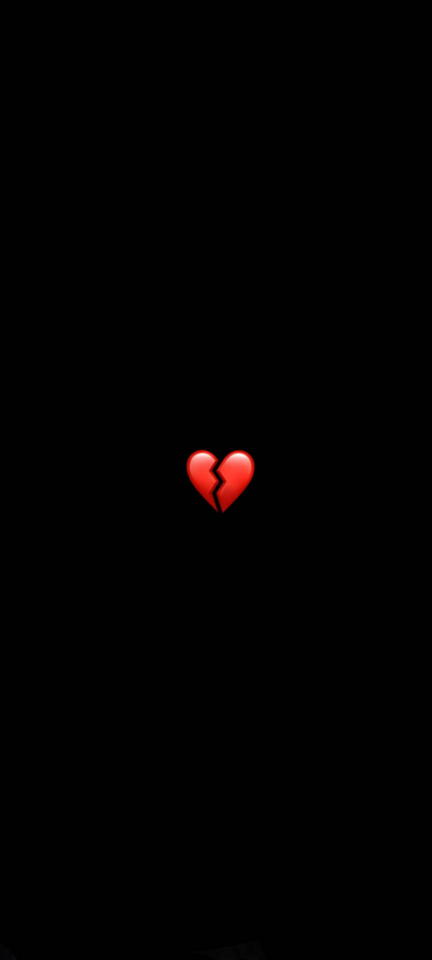 Emoji Of A Broken Heart Black Background
