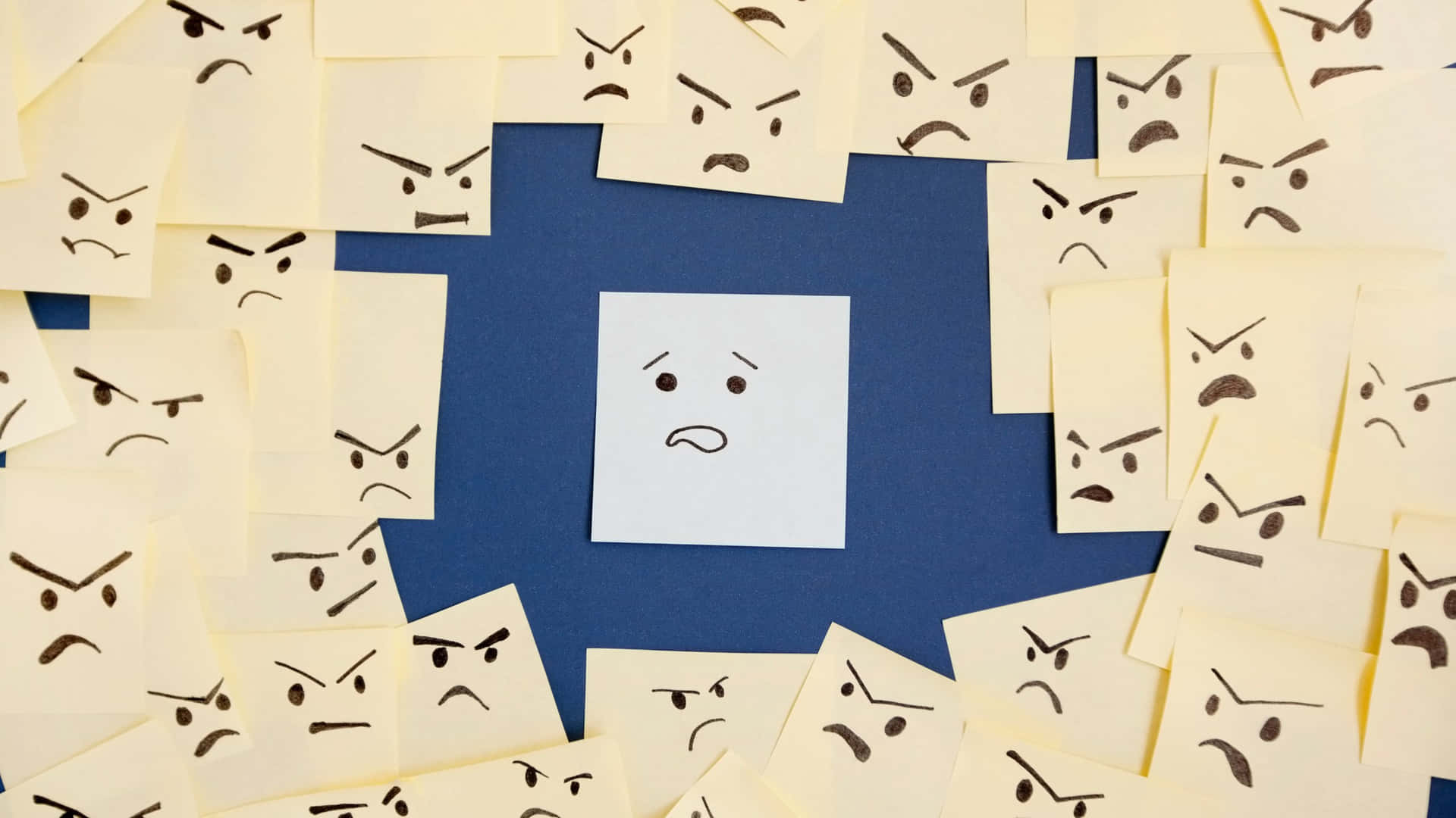 Emotion_ Postits_ Surrounded_by_ Anger