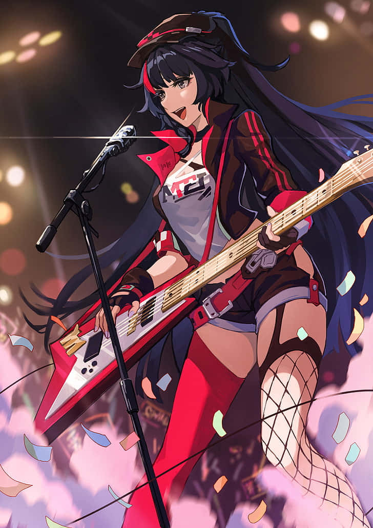 Emotive Music Scene From Honkai Impact 3rd Anime Series Background