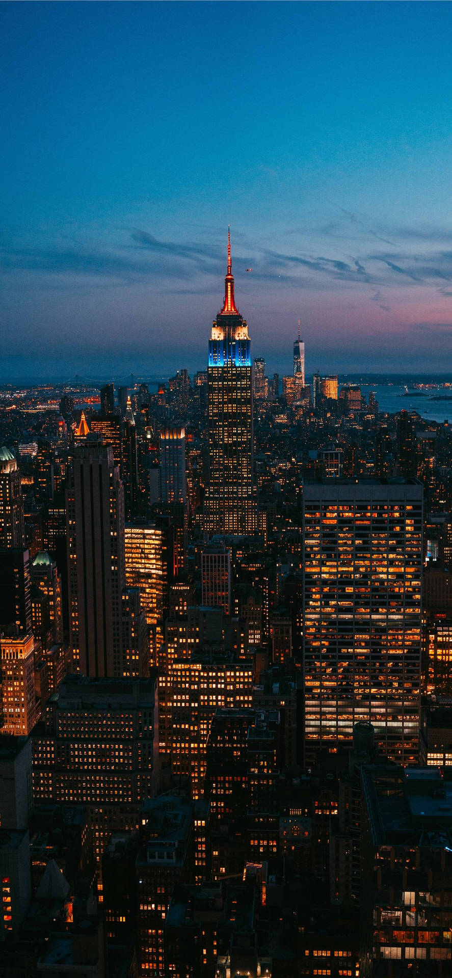 Empire State Buildings City Lights Background