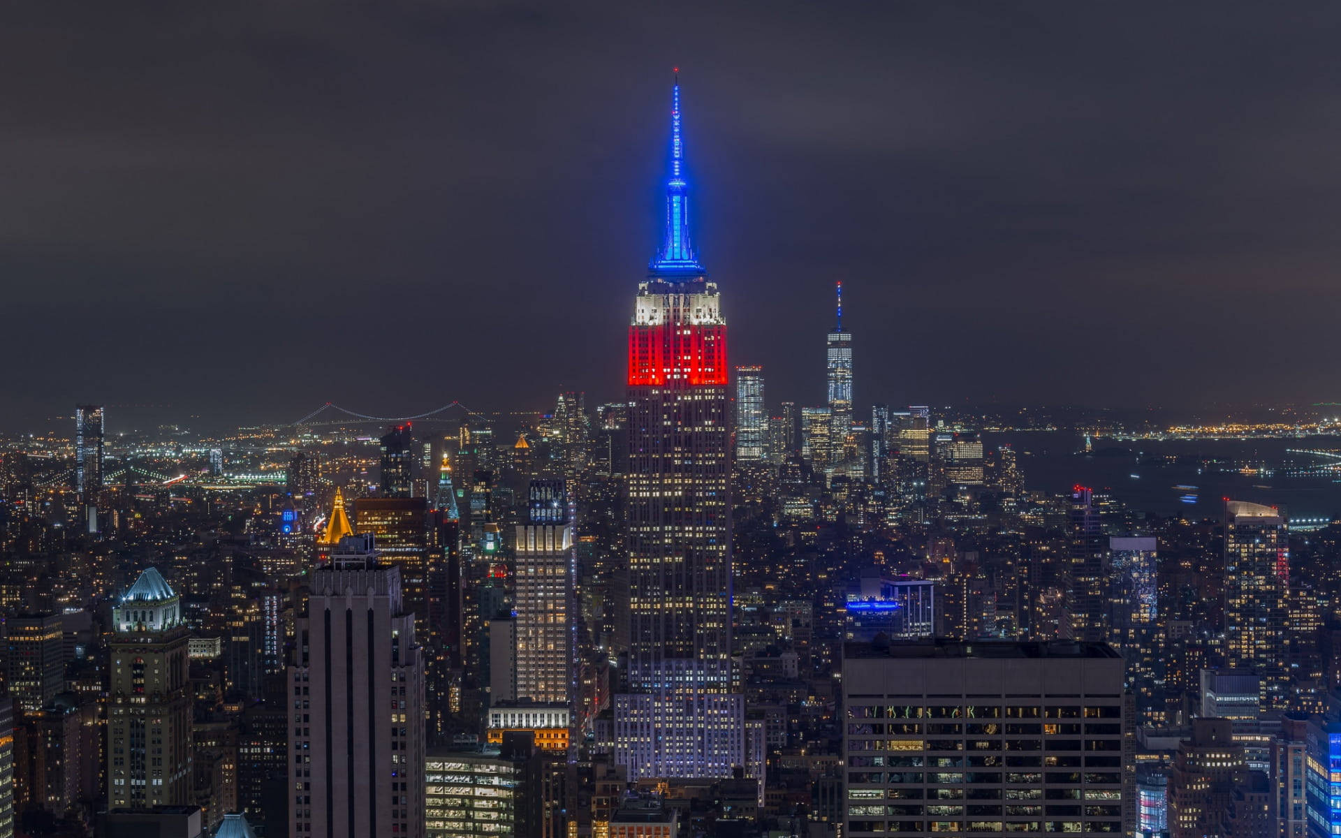 Empire State Lights New York Night Iphone Background