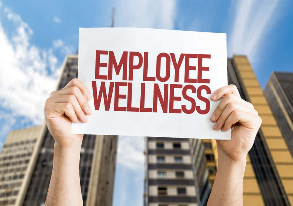 Employee Wellness Sign Urban Backdrop