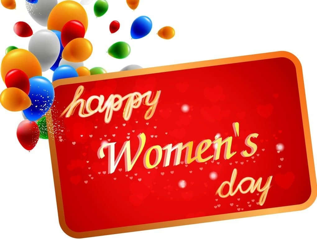 Empowering Golden Happy Women's Day Image Background