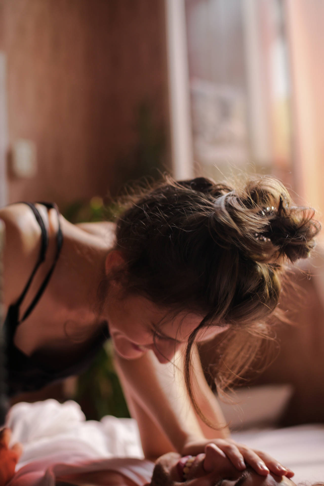 Empowering Portrait Of A Happy, Confident Woman Background