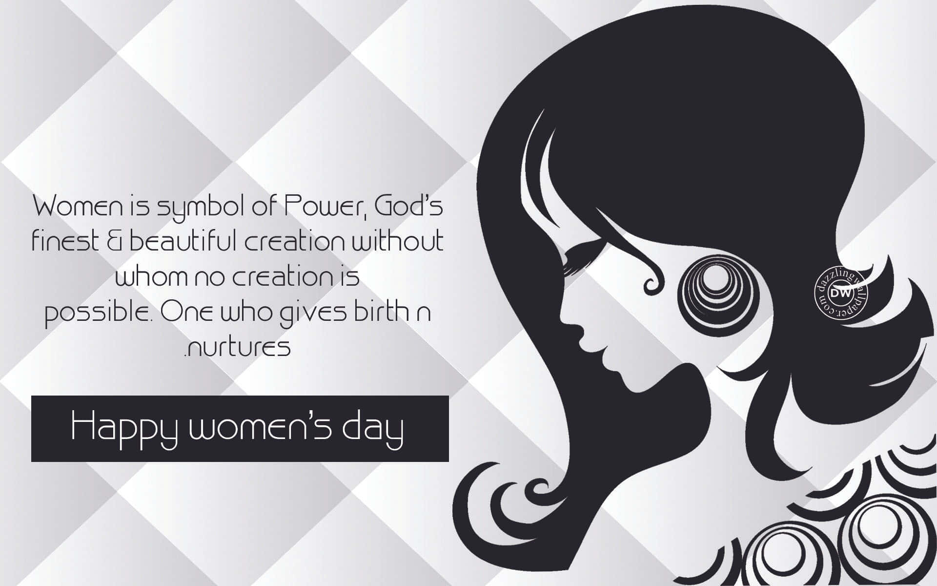 Empowering Symbol - Happy Women's Day Background