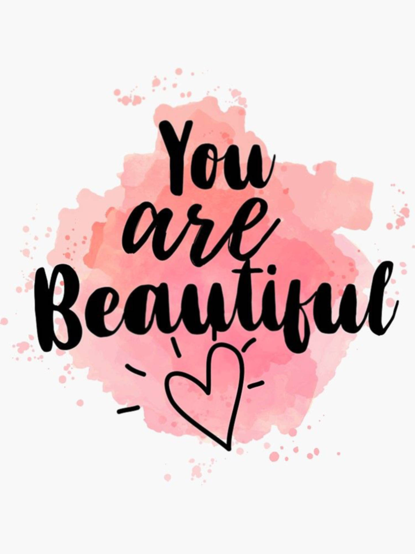 Empowerment Through Affirmation - You Are Beautiful Poster Background