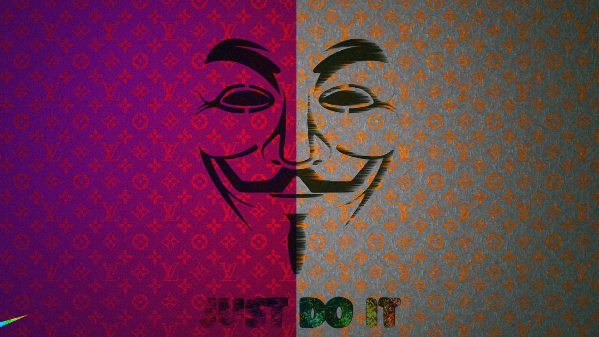 Empowerment Through Anonymity - Featuring Just Do It And Vendetta Art Background