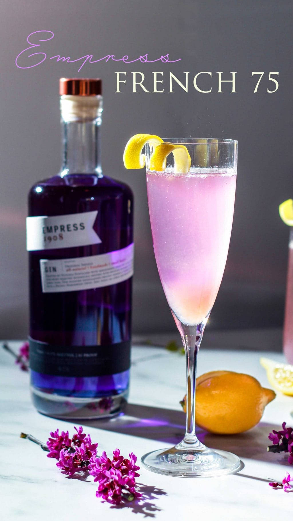 Empress Gin With French 75 Background