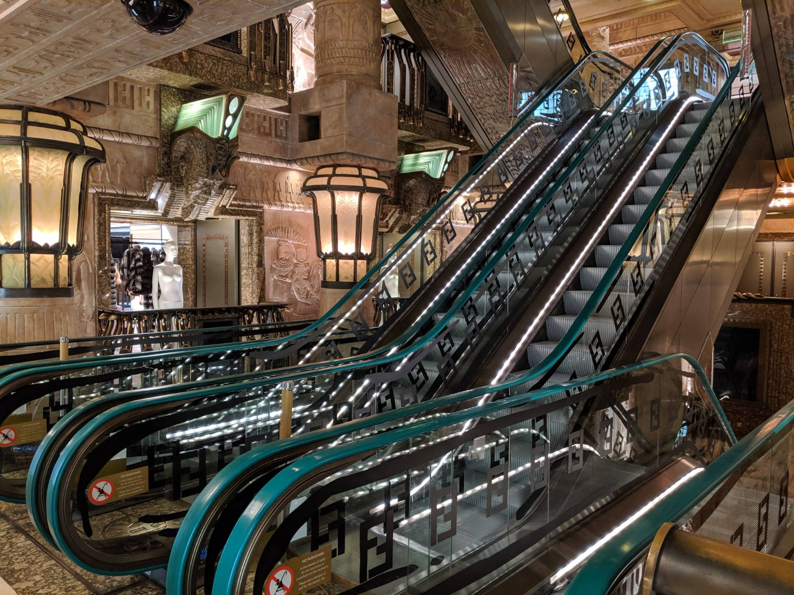 Emptiness At Harrods - A Prepossessing View Of Empty Escalators Background