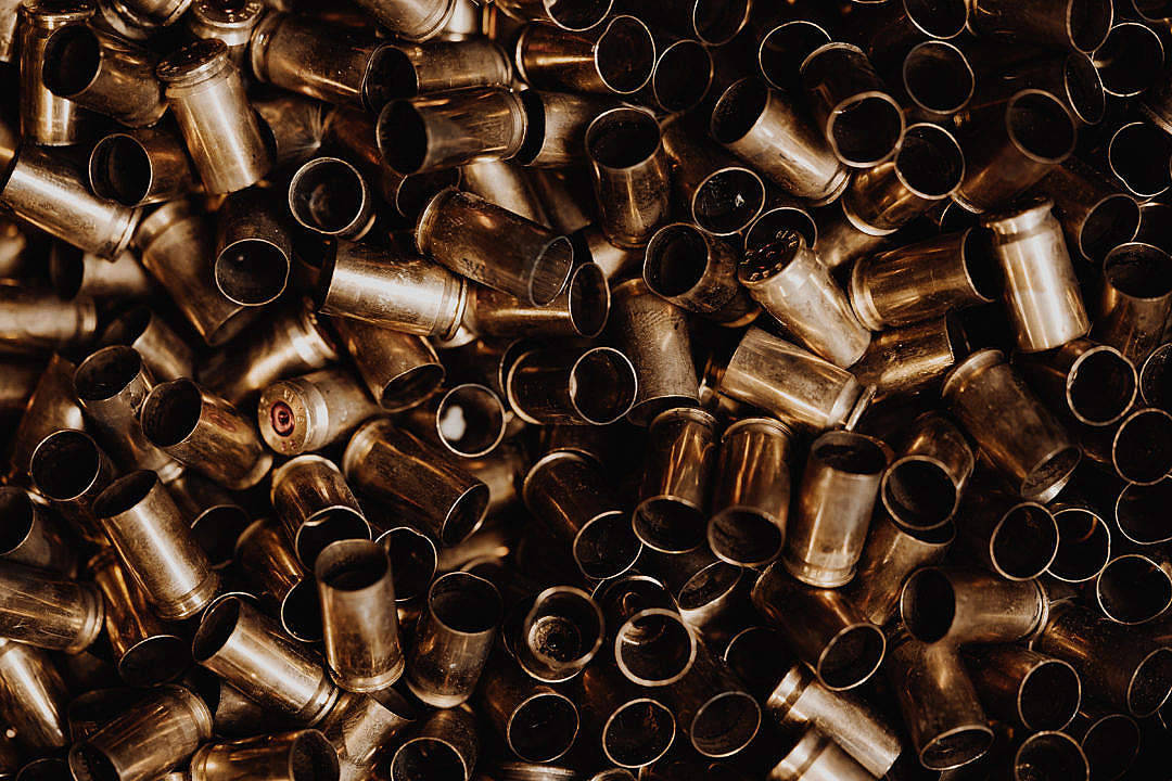 Empty Ammunition Casings Shooting Background