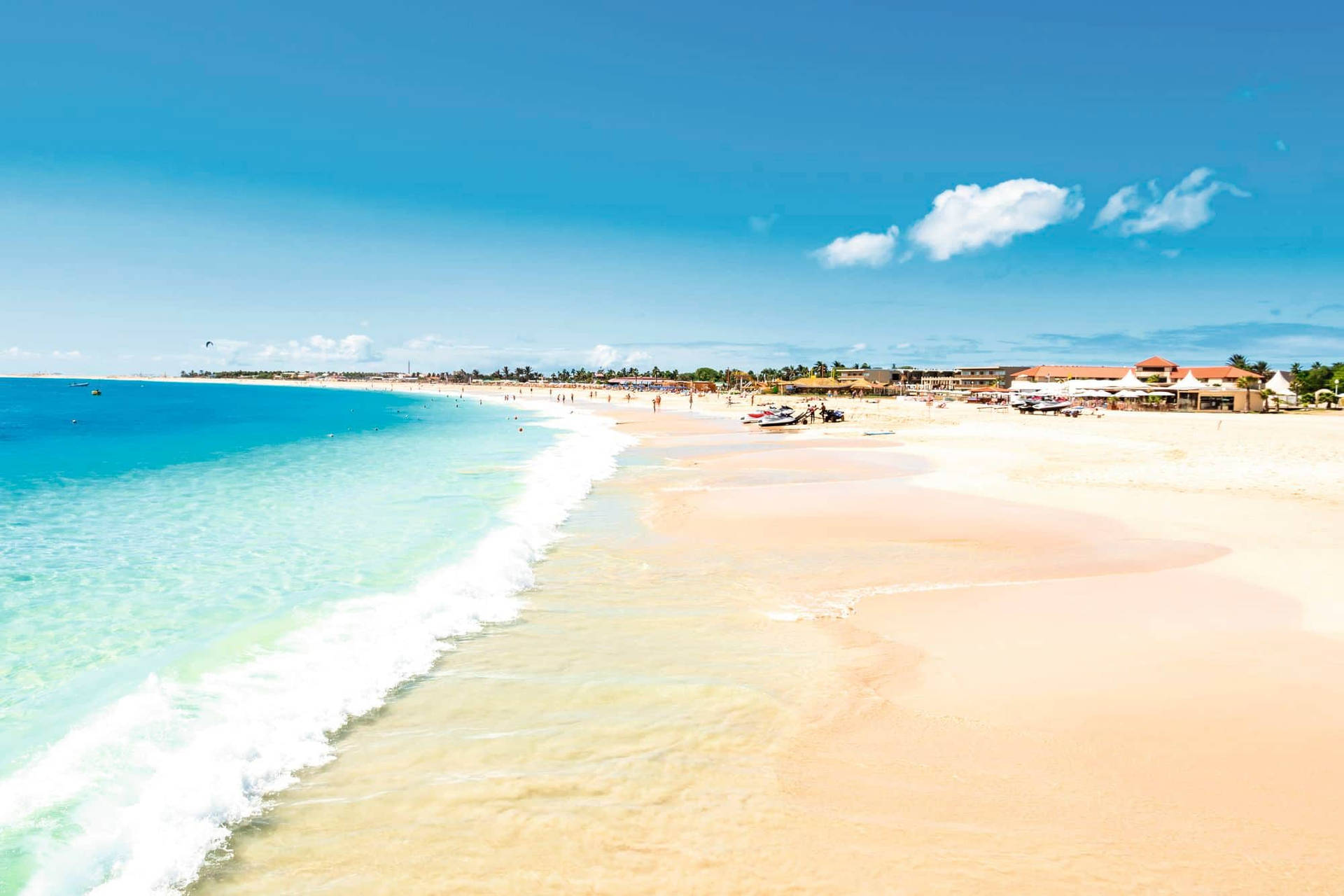 Empty Cape Verde Beach Background