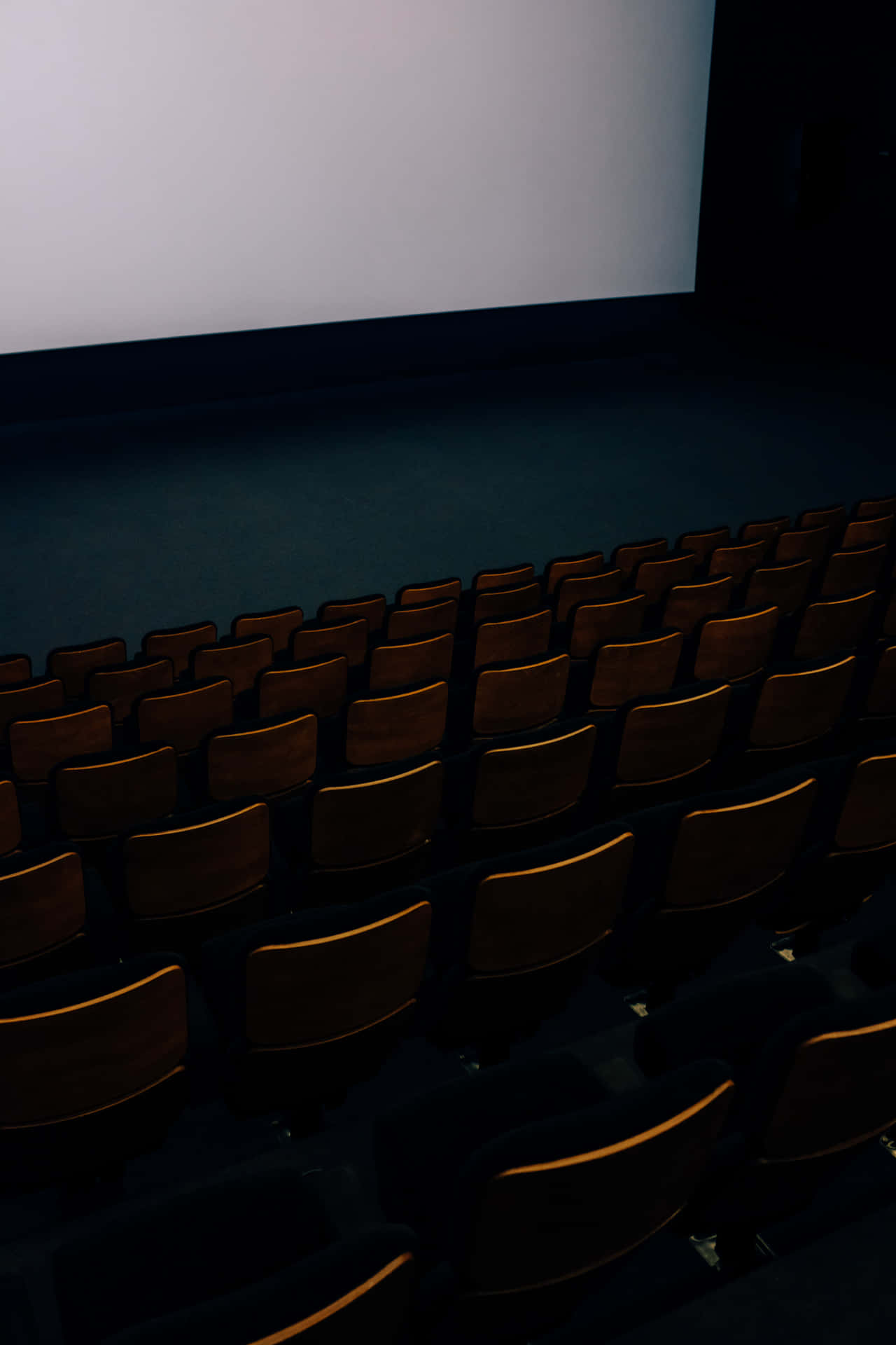 Empty Cinema Hall Dark Atmosphere Background