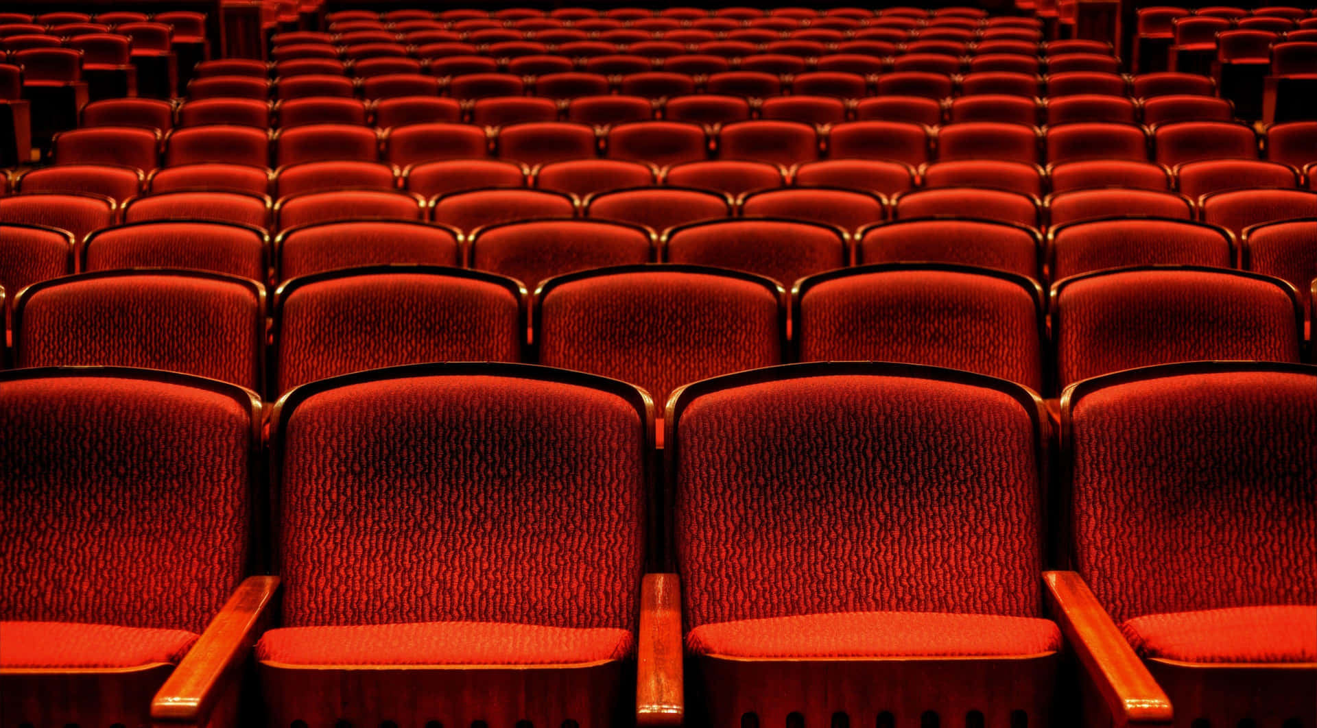 Empty Cinema Seats Red Theater Background