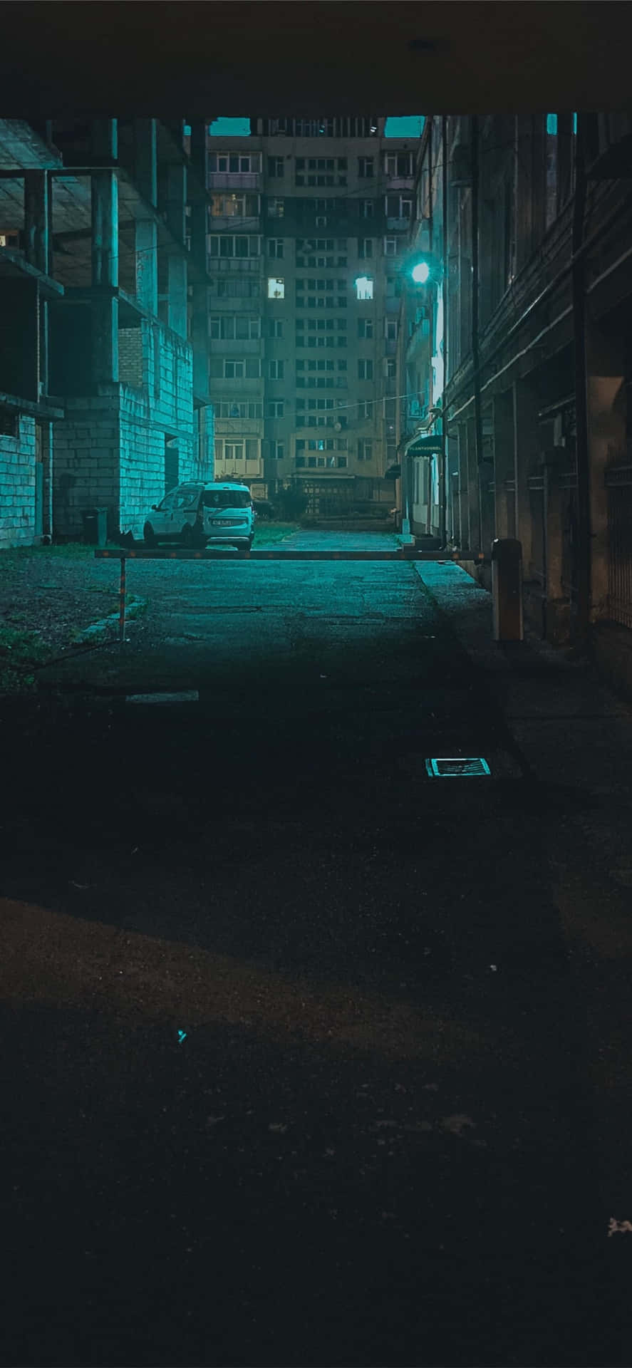 Empty Dark Street Background