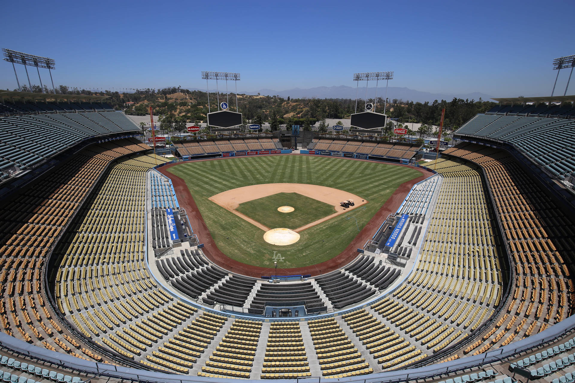 Empty Dodgers Stadium Background