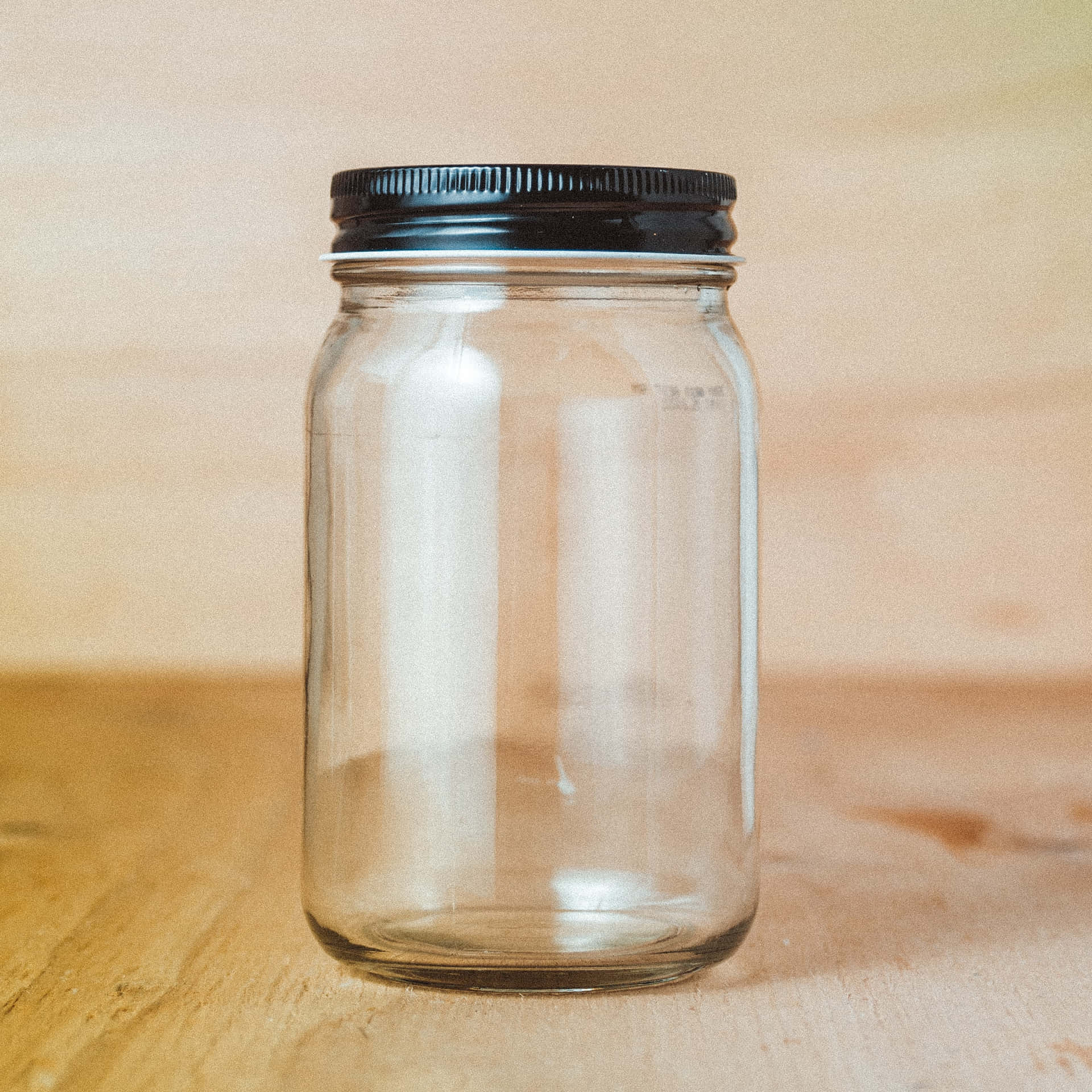 Empty Glass Jar Background