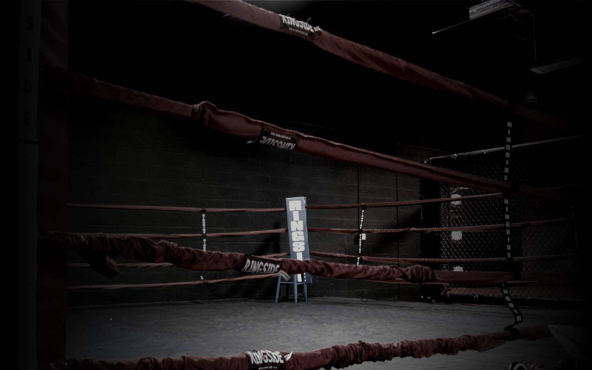 Empty Muay Thai Ring Background