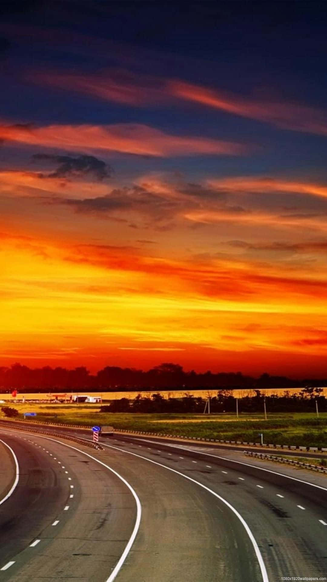 Empty Road Nature Android Hd Background