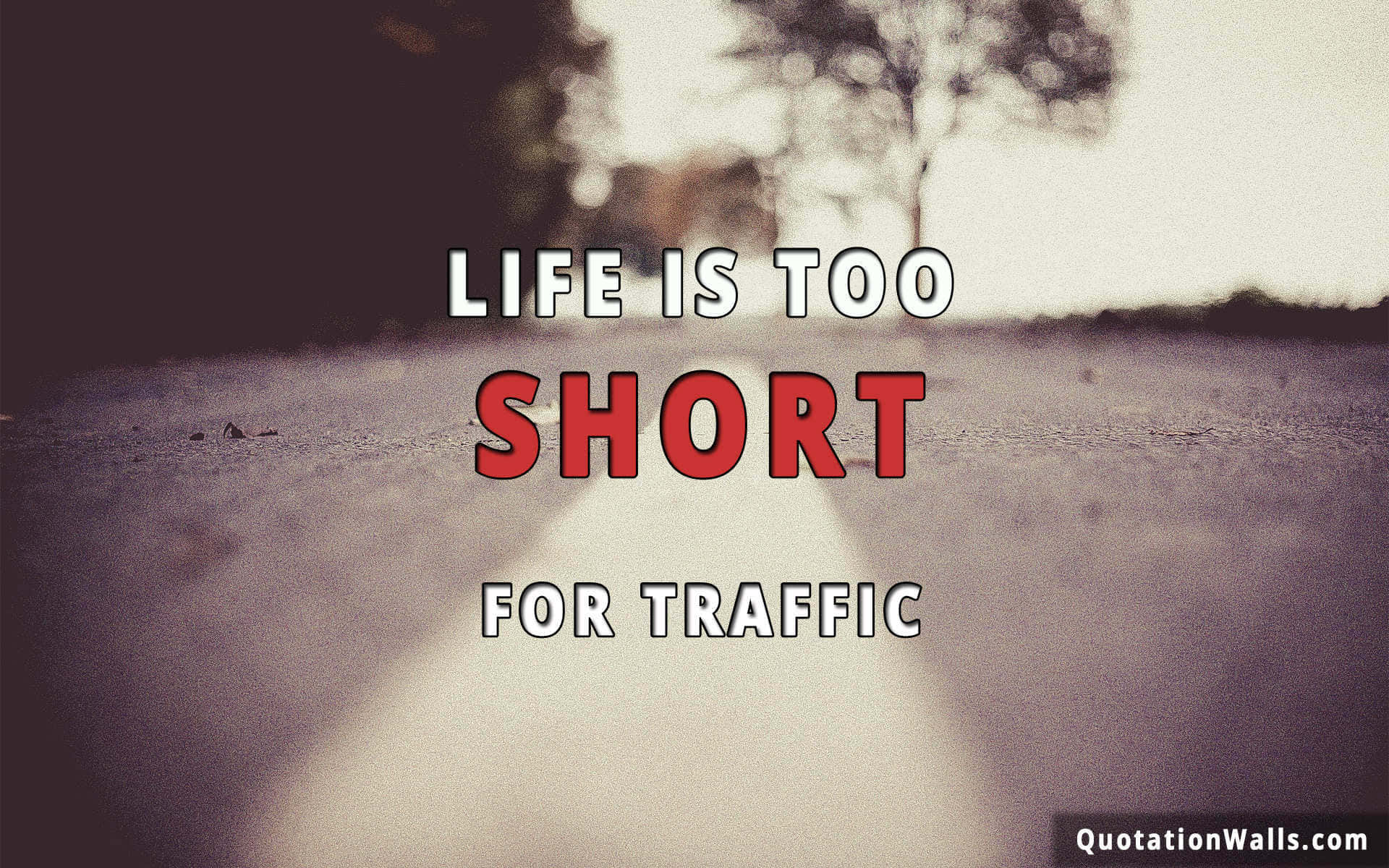 Empty Road Quote Graphics About Brief Life Background