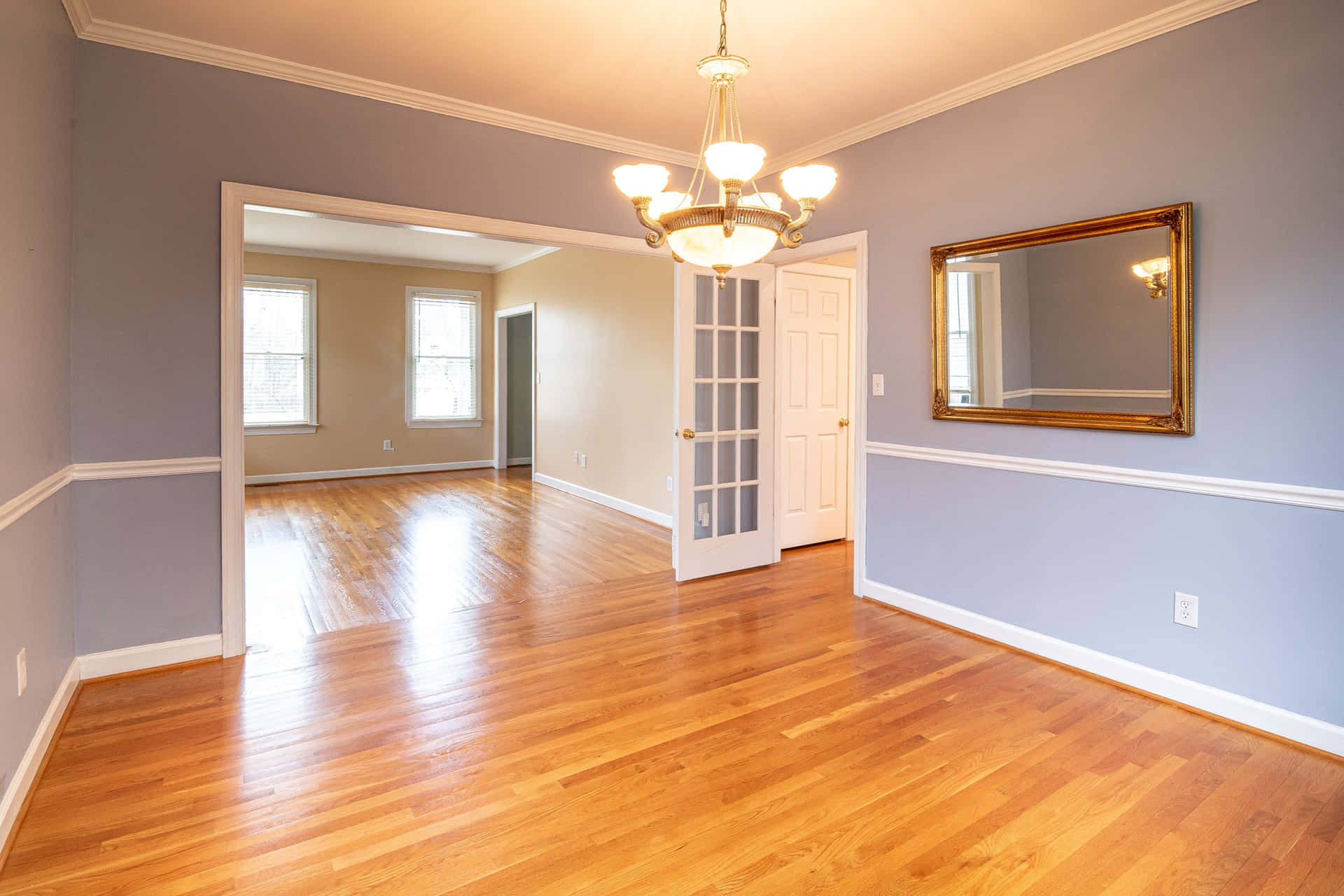 Empty Room With Chandelier